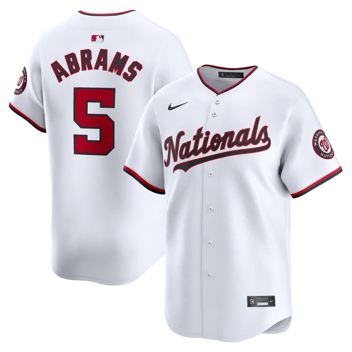 CJ Abrams Washington Nationals Nike Youth Home Limited Player Jersey White