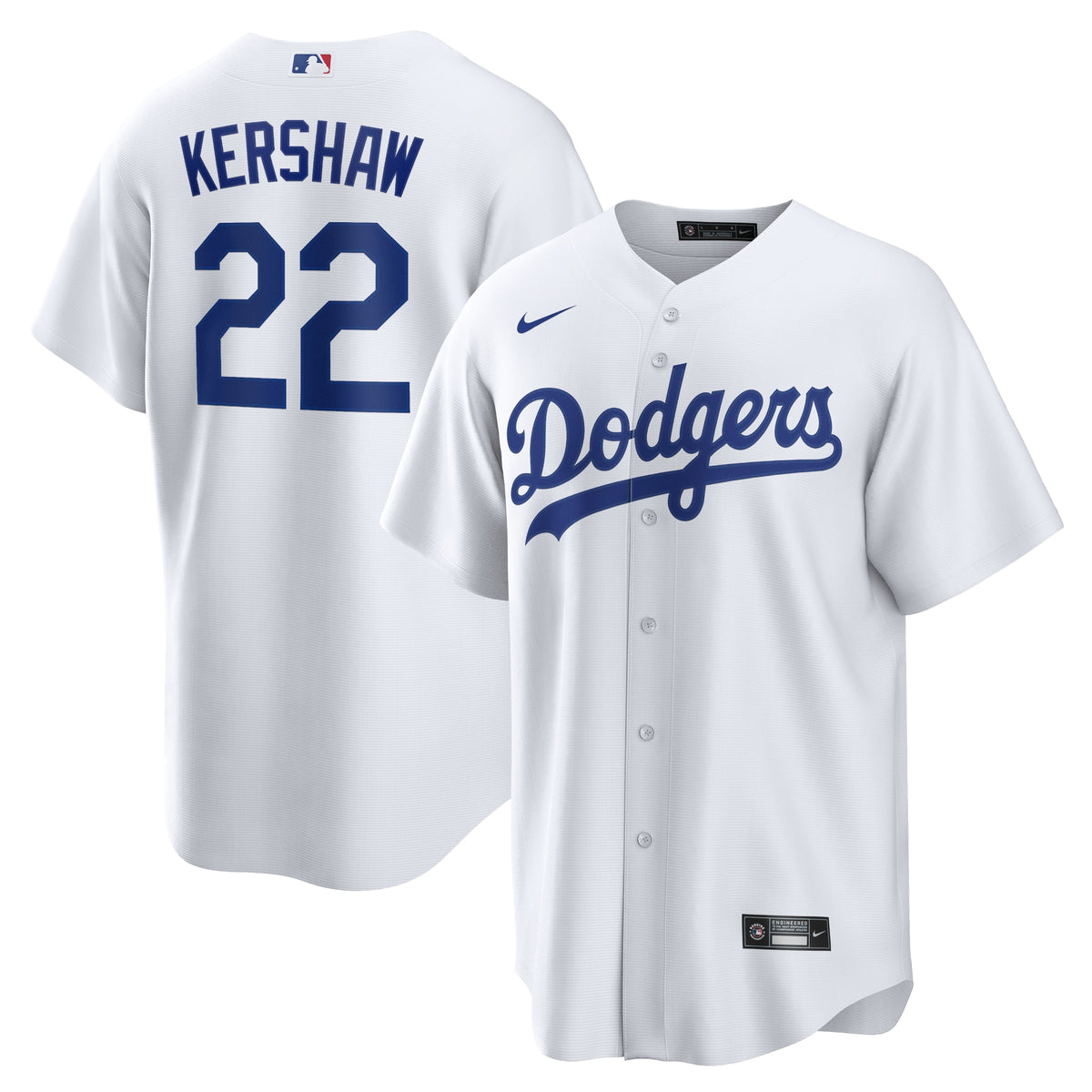 Clayton Kershaw Los Angeles Dodgers Nike Home Replica Player Name Jersey White