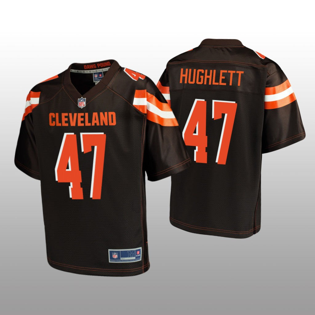 Cleveland Browns #47 Brown Charley Hughlett Pro Line Jersey Youth
