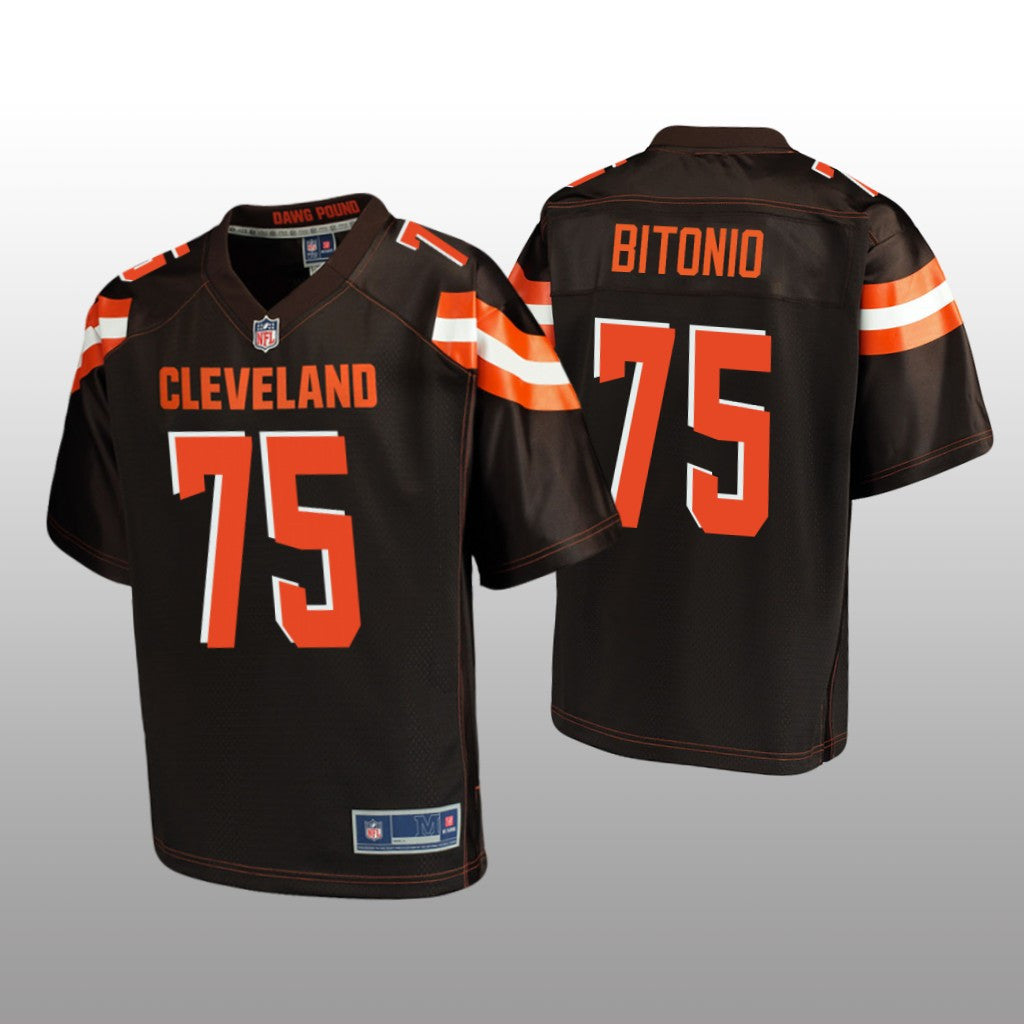 Cleveland Browns #75 Brown Joel Bitonio Pro Line Jersey Youth