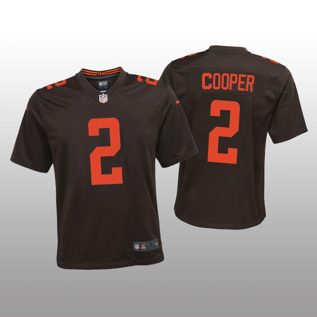 Cleveland Browns Amari Cooper Brown Jersey Alternate Game Youth