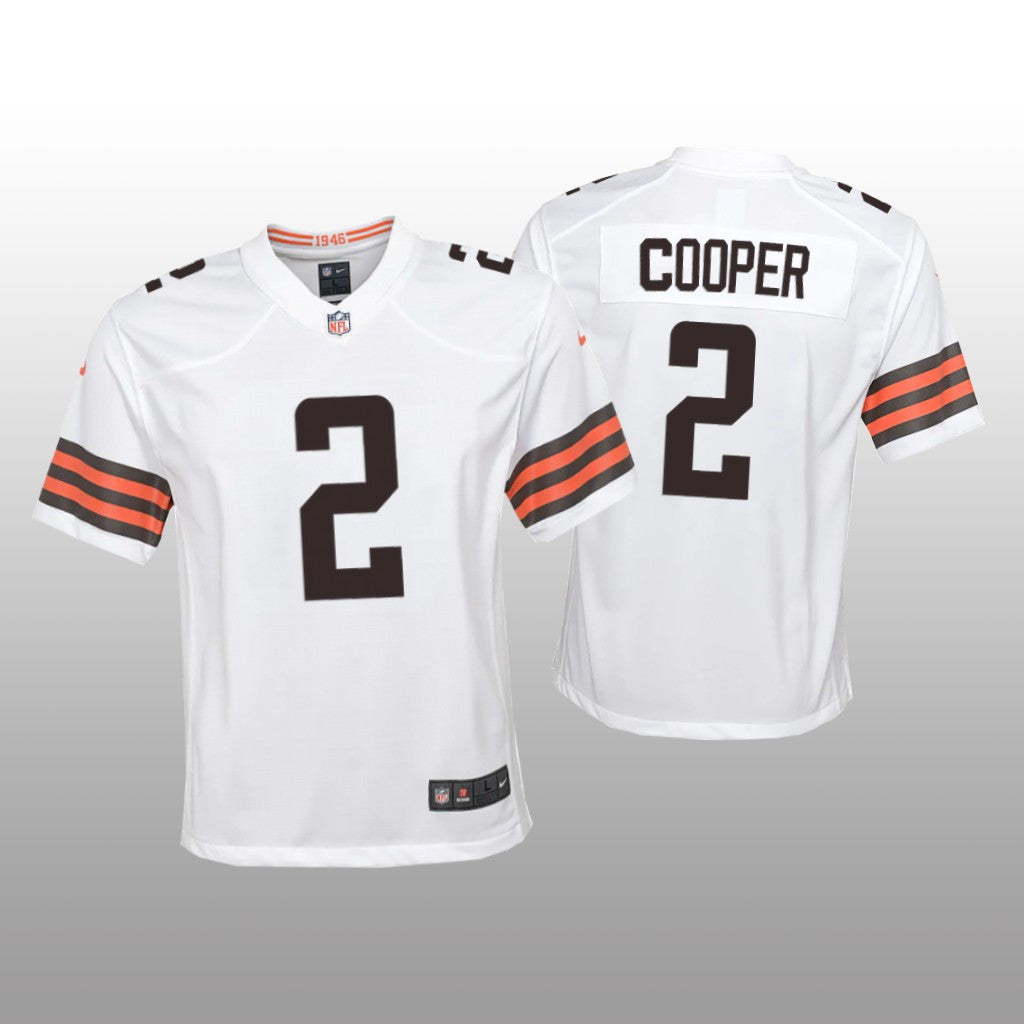 Cleveland Browns Amari Cooper White Jersey Game Youth