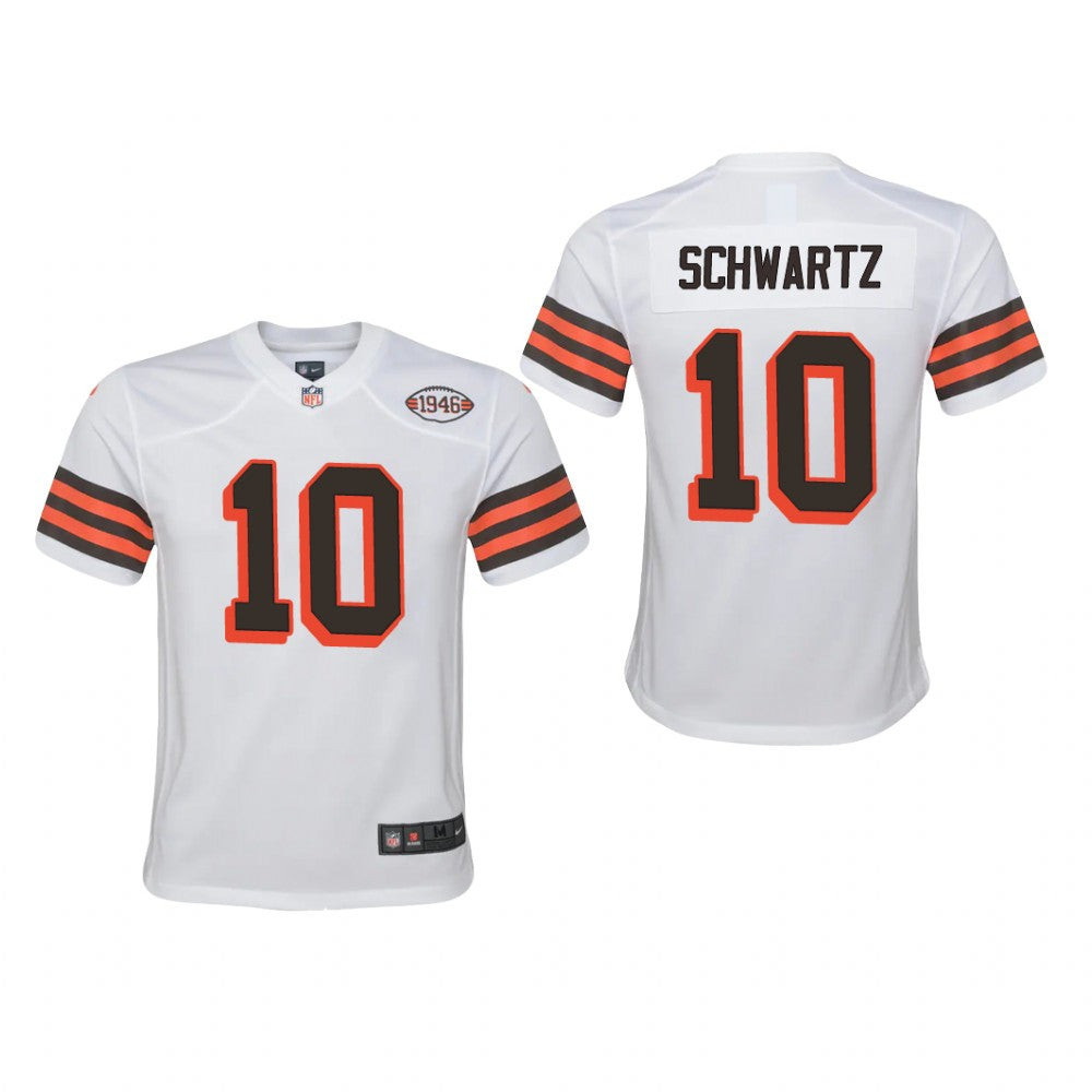 Cleveland Browns Anthony Schwartz White Jersey 1946 Collection Youth