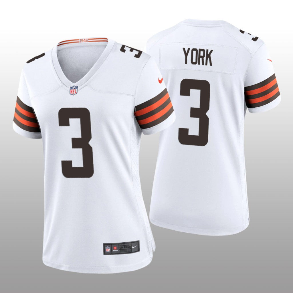 Cleveland Browns Cade York White Jersey Game Women's