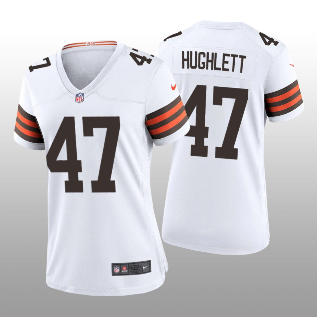 Cleveland Browns Charley Hughlett White Jersey Game Women's