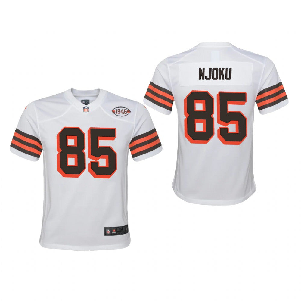Cleveland Browns David Njoku White Jersey 1946 Collection Youth