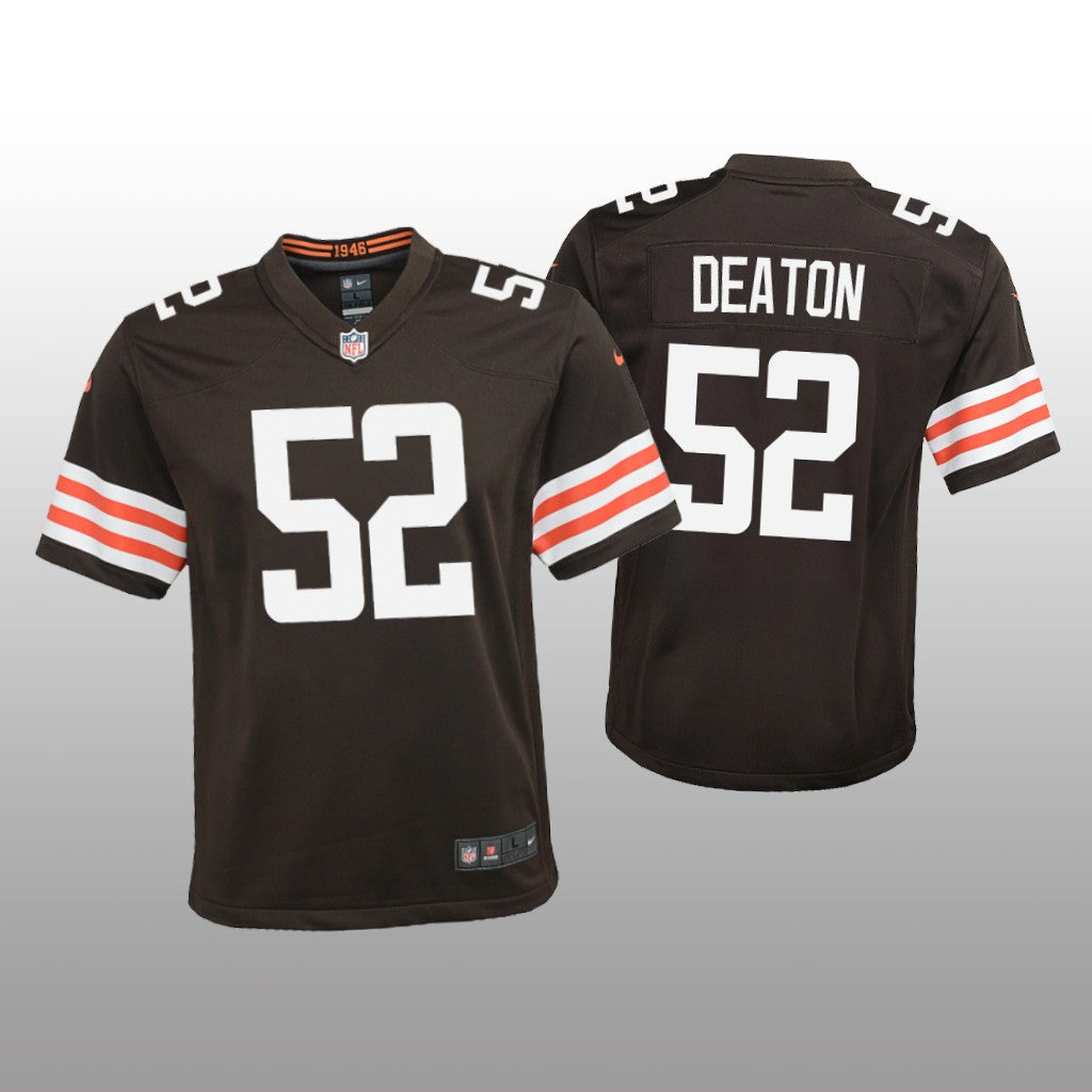 Cleveland Browns Dawson Deaton Brown Jersey Game Youth