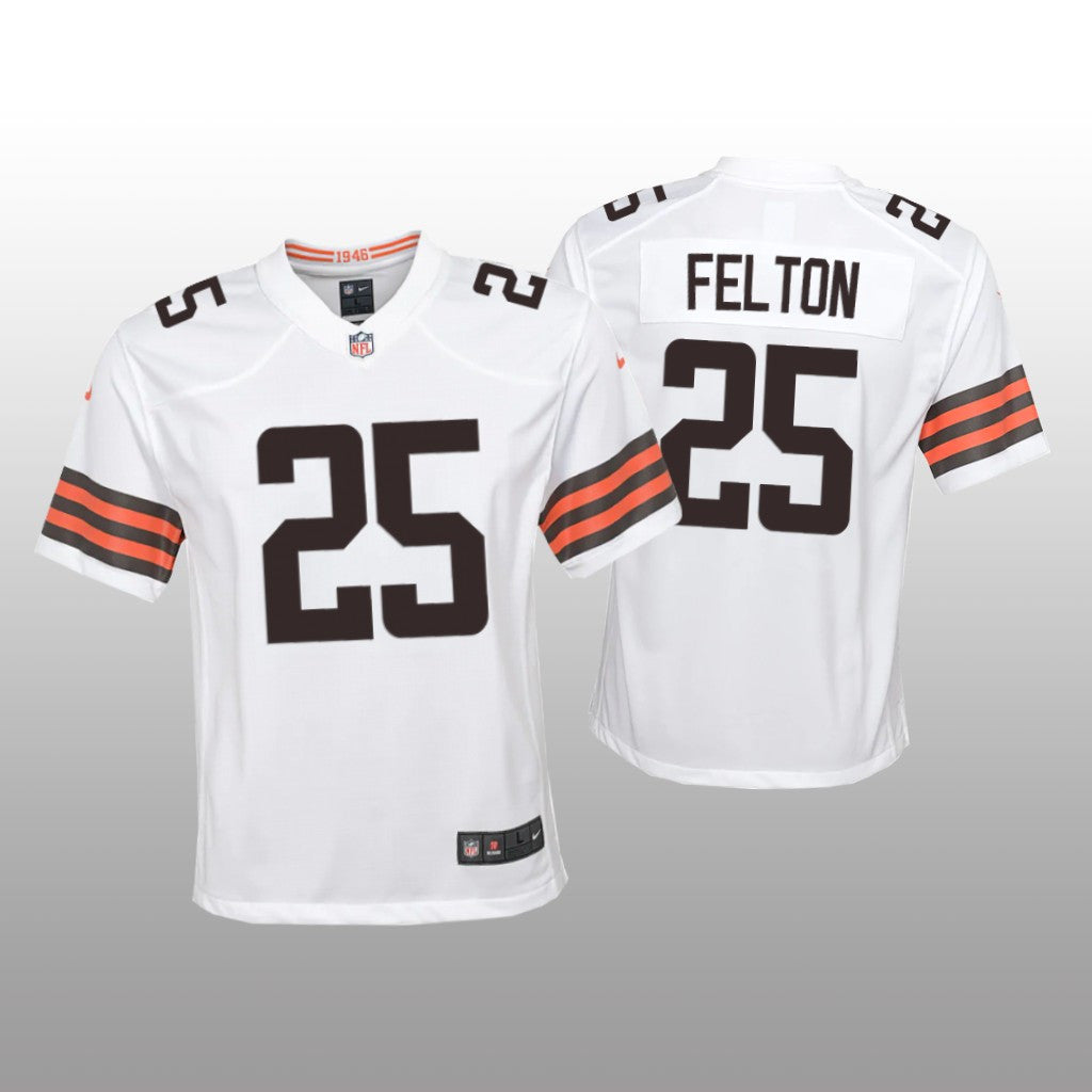 Cleveland Browns Demetric Felton White Jersey Game Youth