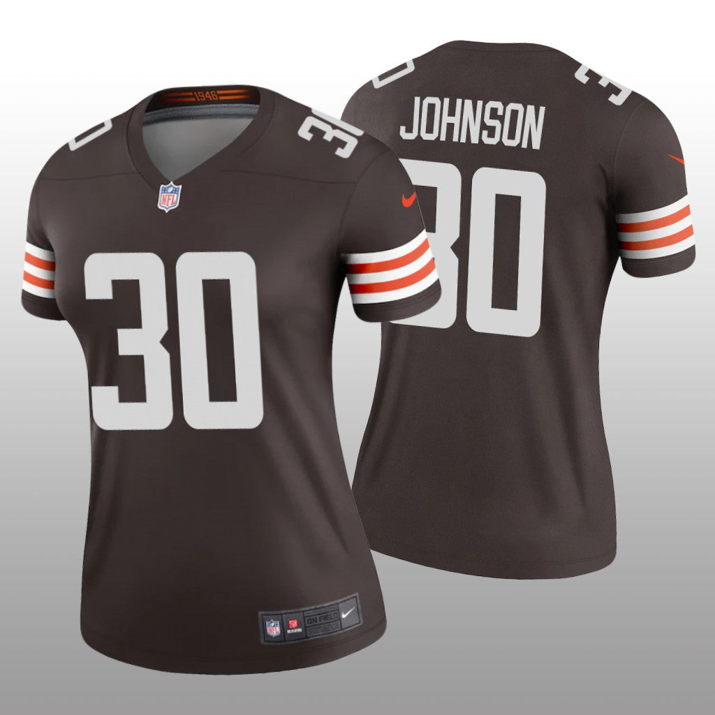 Cleveland Browns D&'Ernest Johnson Brown Jersey Legend Women's