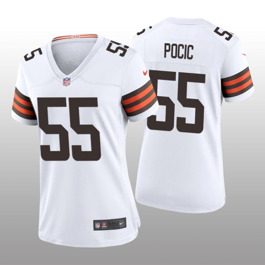 Cleveland Browns Ethan Pocic White Jersey Game Women's