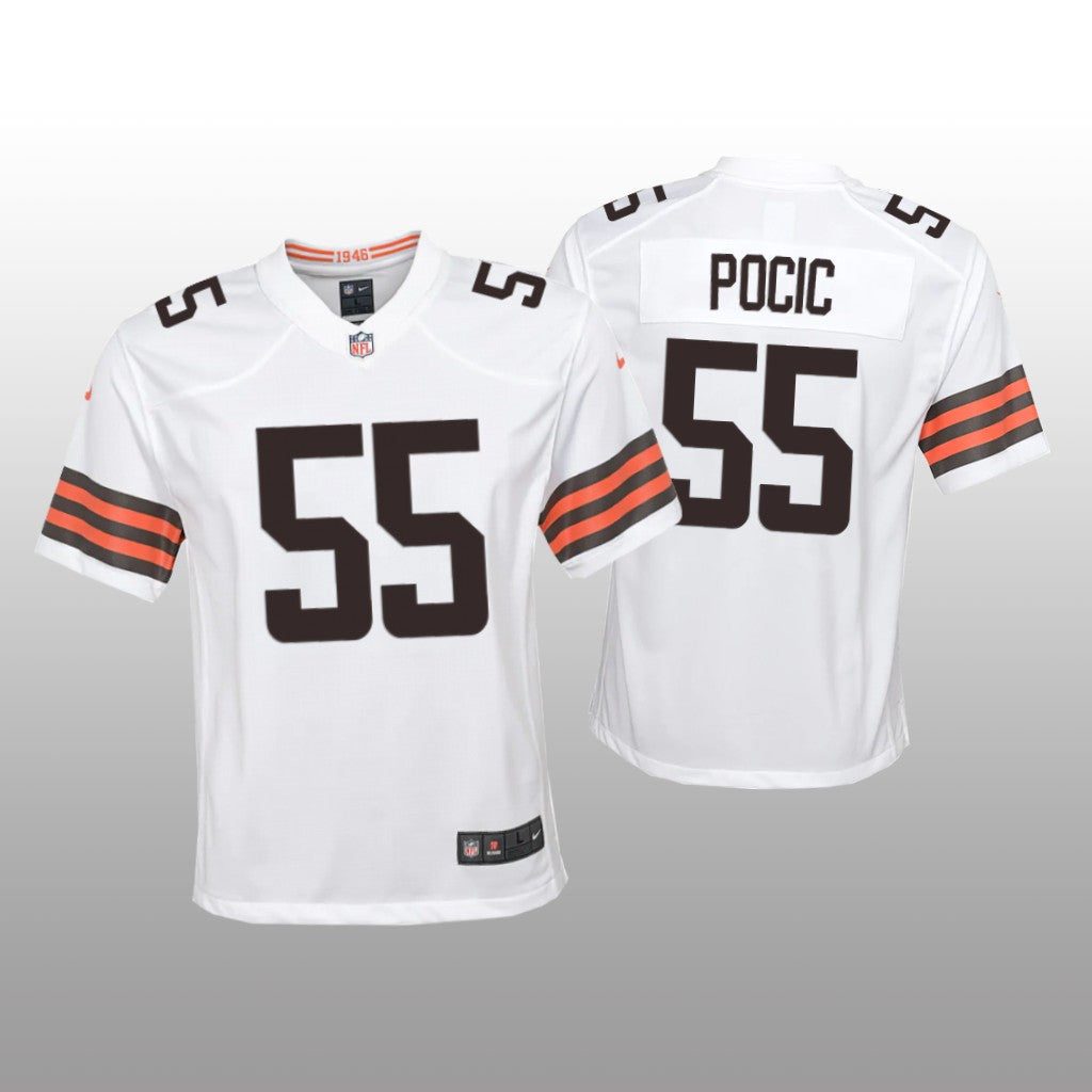 Cleveland Browns Ethan Pocic White Jersey Game Youth