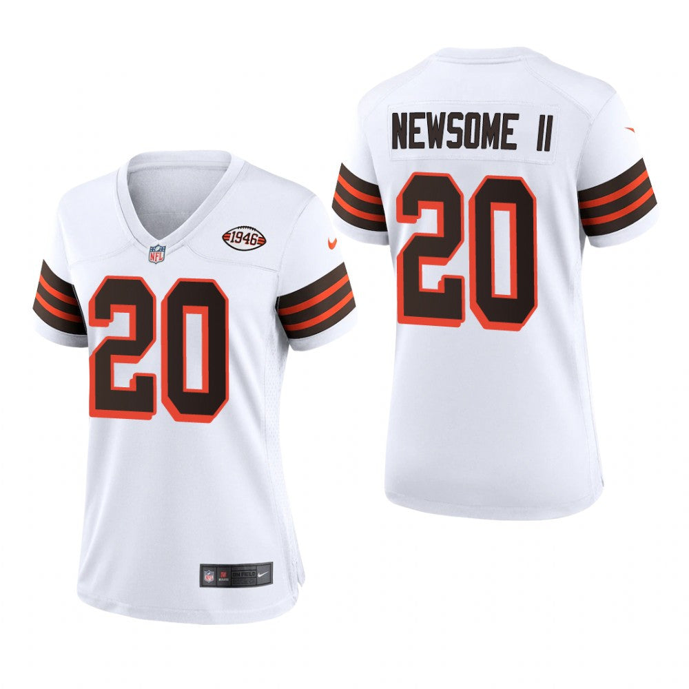 Cleveland Browns Greg Newsome II White Jersey 1946 Collection Women's