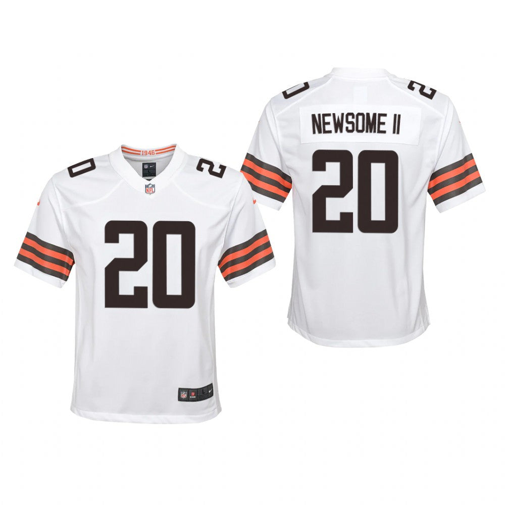 Cleveland Browns Greg Newsome II White Jersey Game Youth