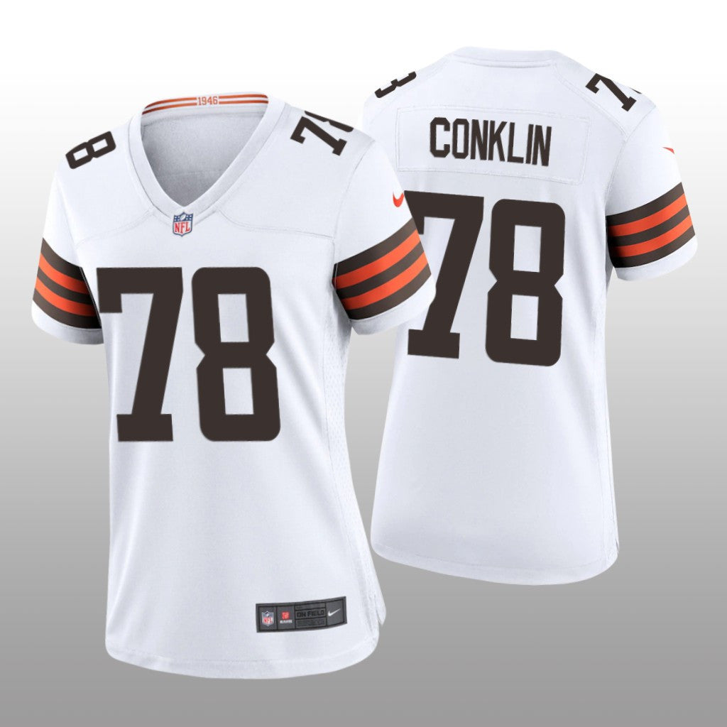 Cleveland Browns Jack Conklin White Jersey Game Women's