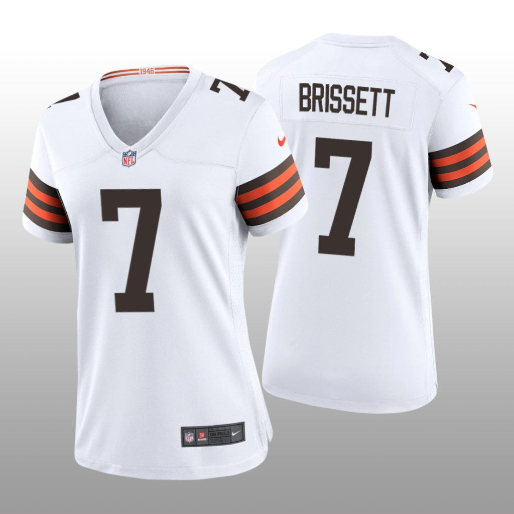 Cleveland Browns Jacoby Brissett White Jersey Game Women's