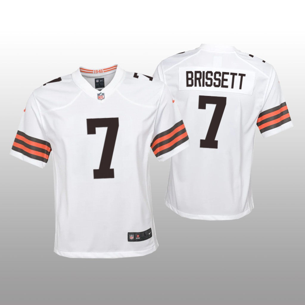Cleveland Browns Jacoby Brissett White Jersey Game Youth