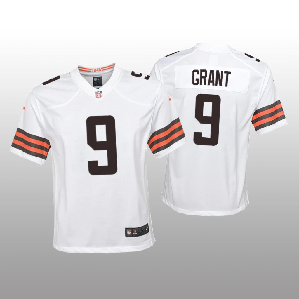 Cleveland Browns Jakeem Grant White Jersey Game Youth