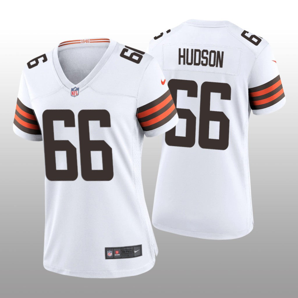 Cleveland Browns James Hudson White Jersey Game Women's
