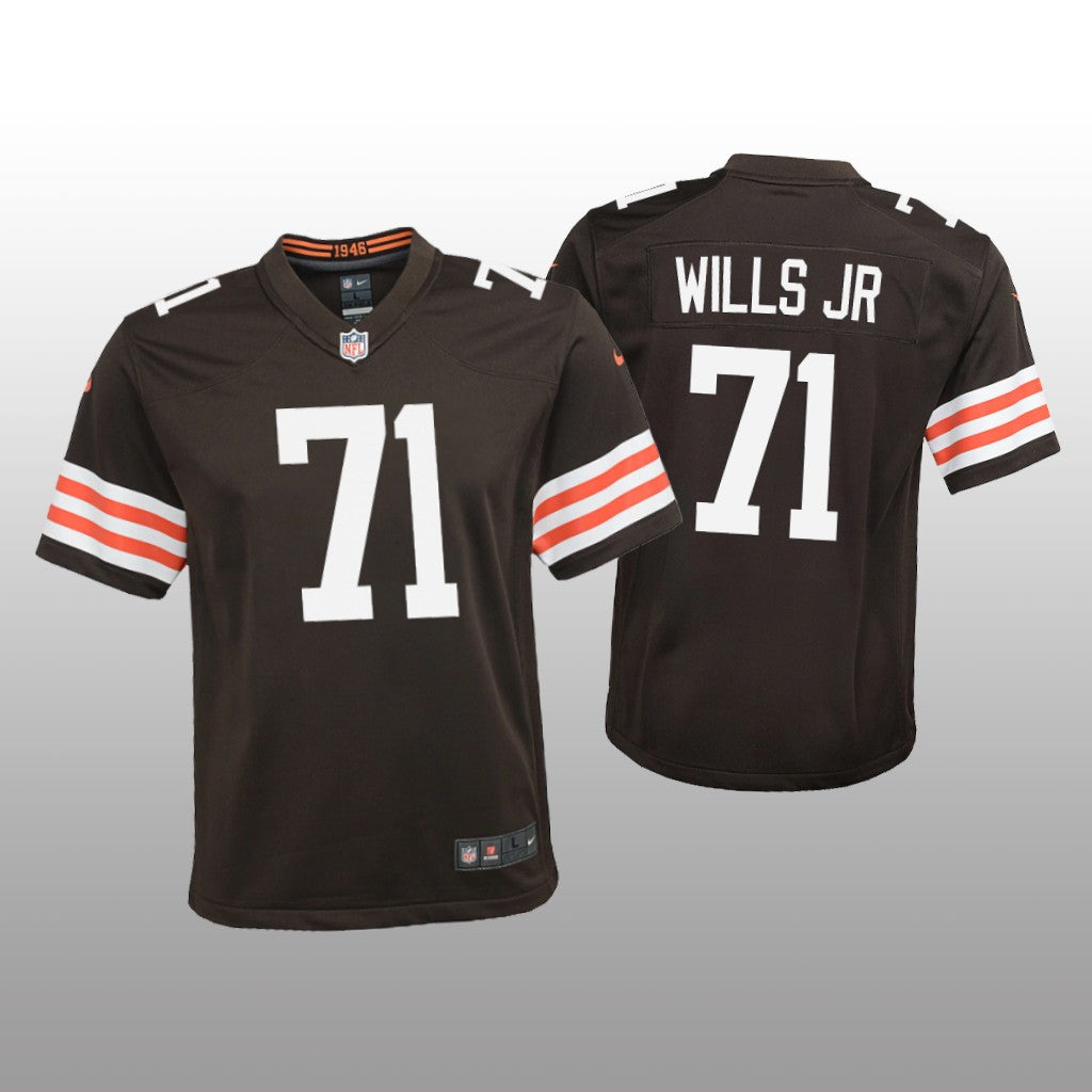 Cleveland Browns Jedrick Wills Brown Jersey Game Youth