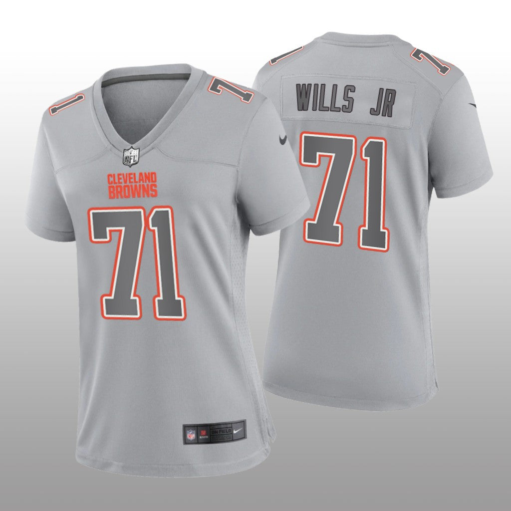 Cleveland Browns Jedrick Wills Gray Jersey Atmosphere Fashion Game Women's