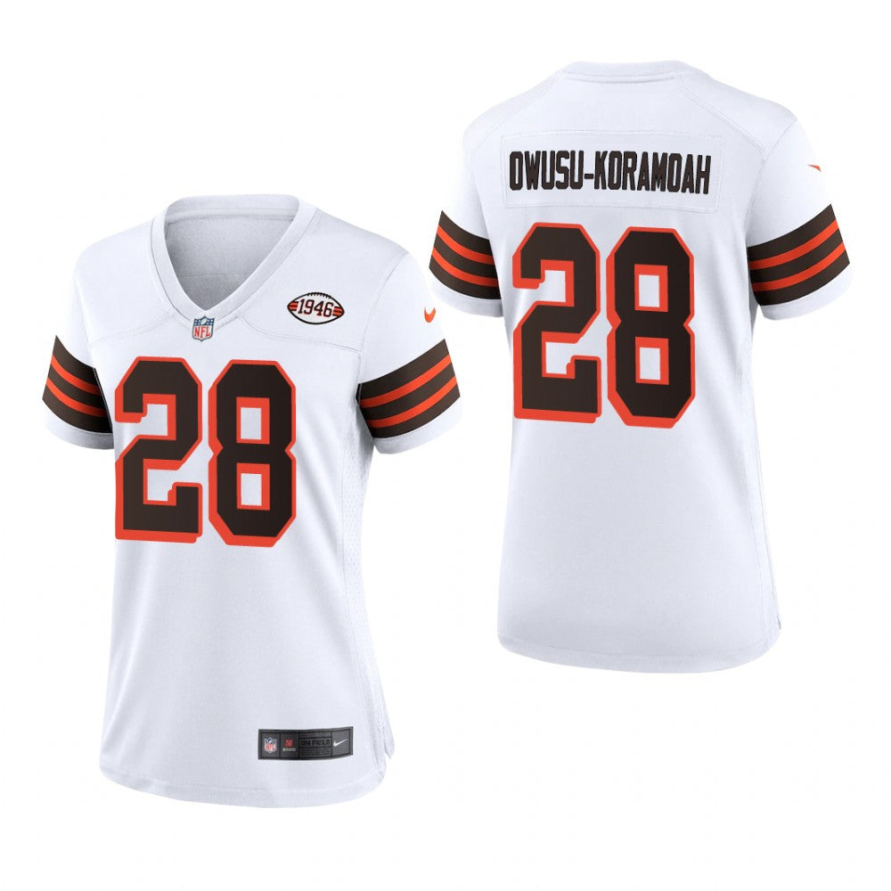 Cleveland Browns Jeremiah Owusu-Koramoah White Jersey 1946 Collection Women's