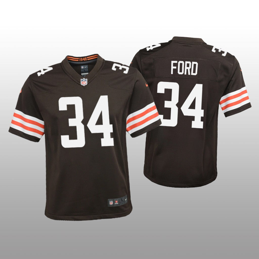 Cleveland Browns Jerome Ford Brown Jersey Game Youth
