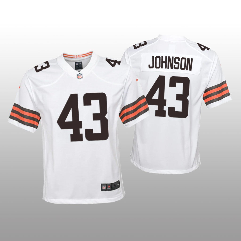 Cleveland Browns John Johnson White Jersey Game Youth