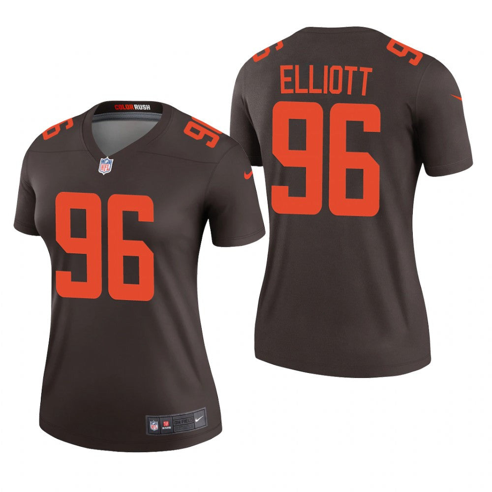 Cleveland Browns Jordan Elliott Brown Jersey Alternate Legend Women's