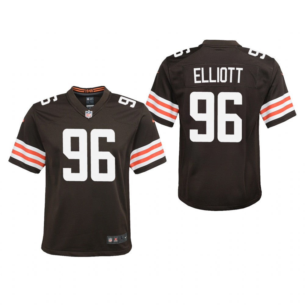Cleveland Browns Jordan Elliott Brown Jersey Game Youth