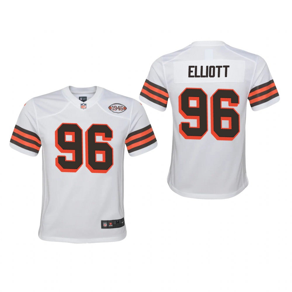 Cleveland Browns Jordan Elliott White Jersey 1946 Collection Youth