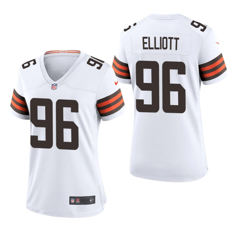 Cleveland Browns Jordan Elliott White Jersey Game Women's
