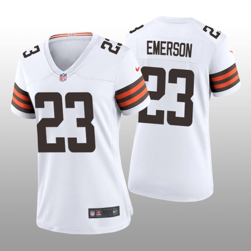 Cleveland Browns Martin Emerson White Jersey Game Women's