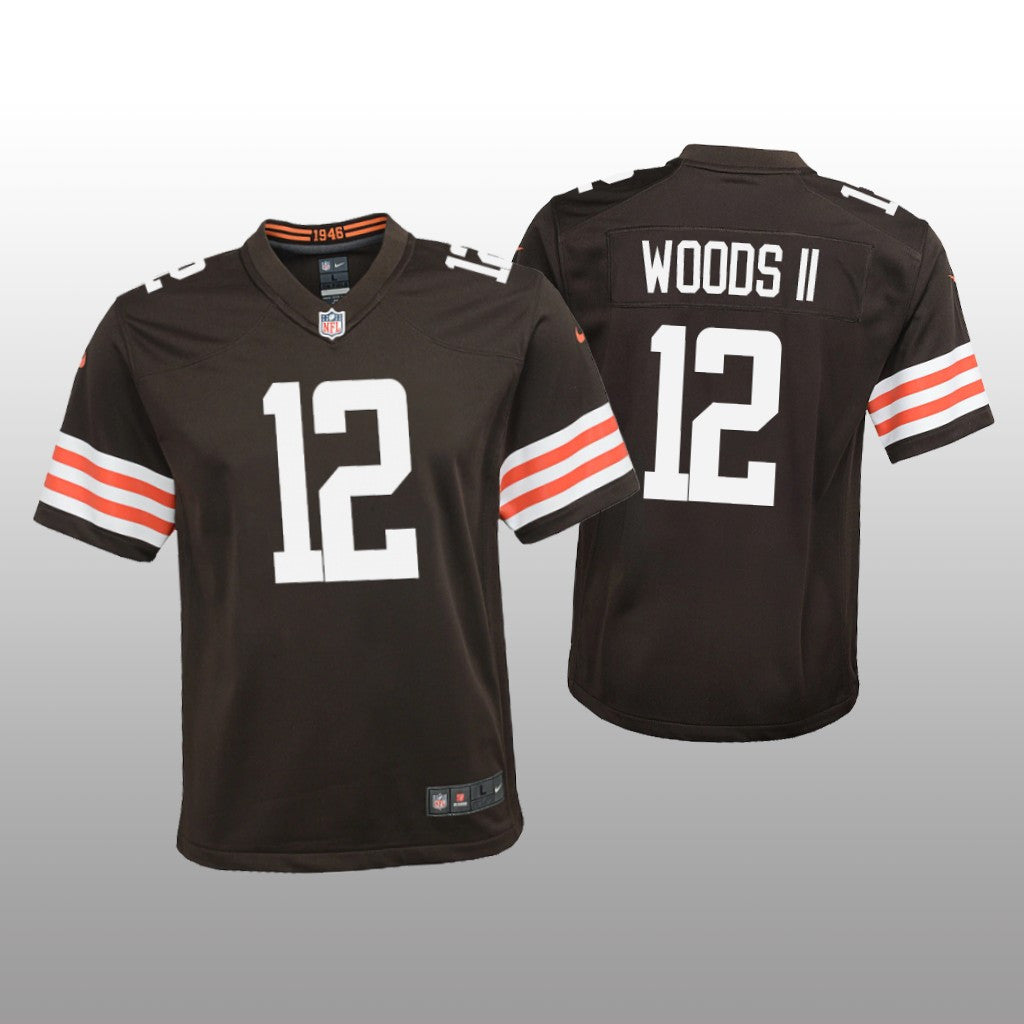 Cleveland Browns Michael Woods II Brown Jersey Game Youth