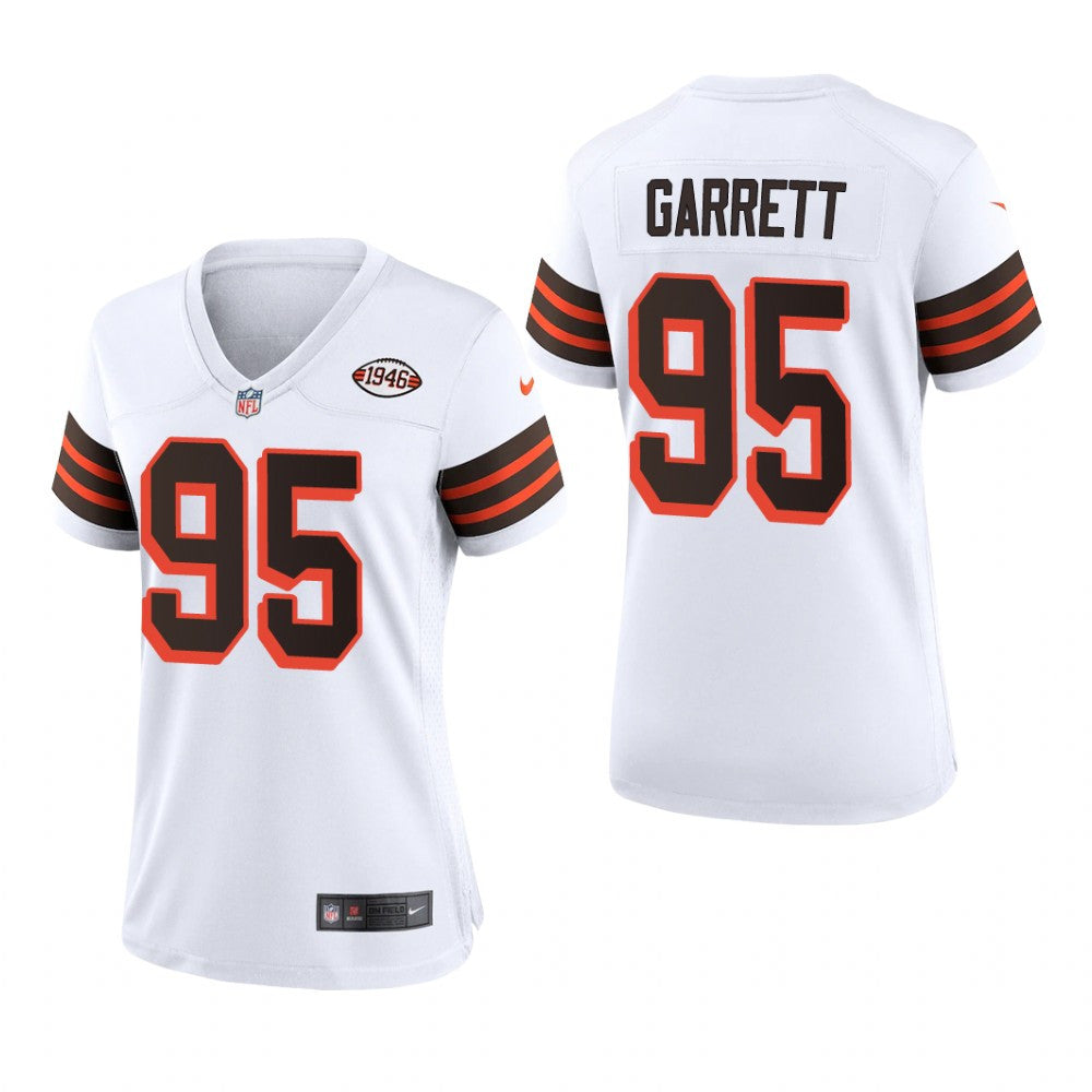 Cleveland Browns Myles Garrett White Jersey 1946 Collection Women's