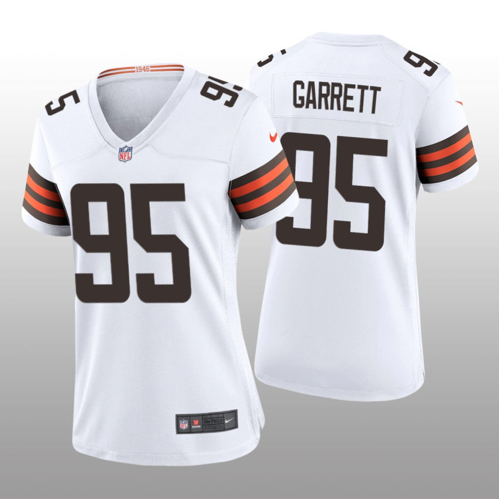 Cleveland Browns Myles Garrett White Jersey Game Women's