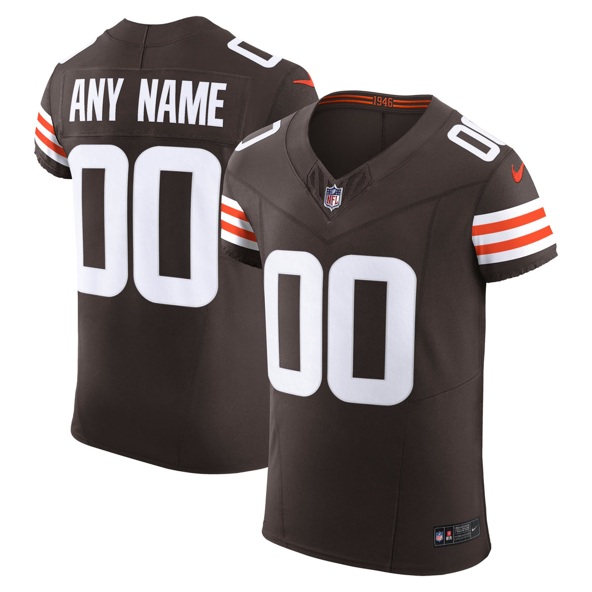 Cleveland Browns Nike Vapor F.U.S.E. Elite Custom Jersey Brown