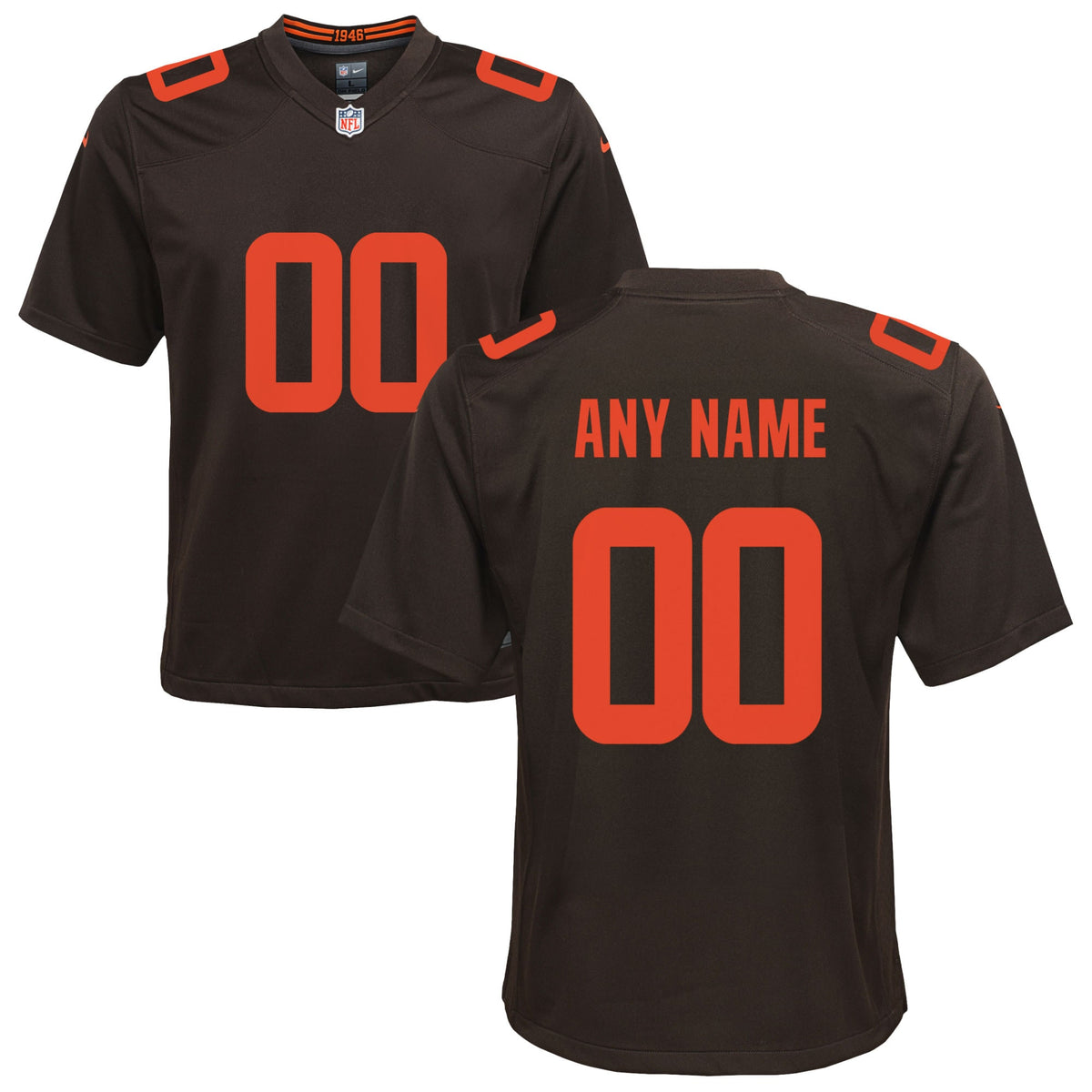 Cleveland Browns Nike Youth Alternate Custom Game Jersey Brown