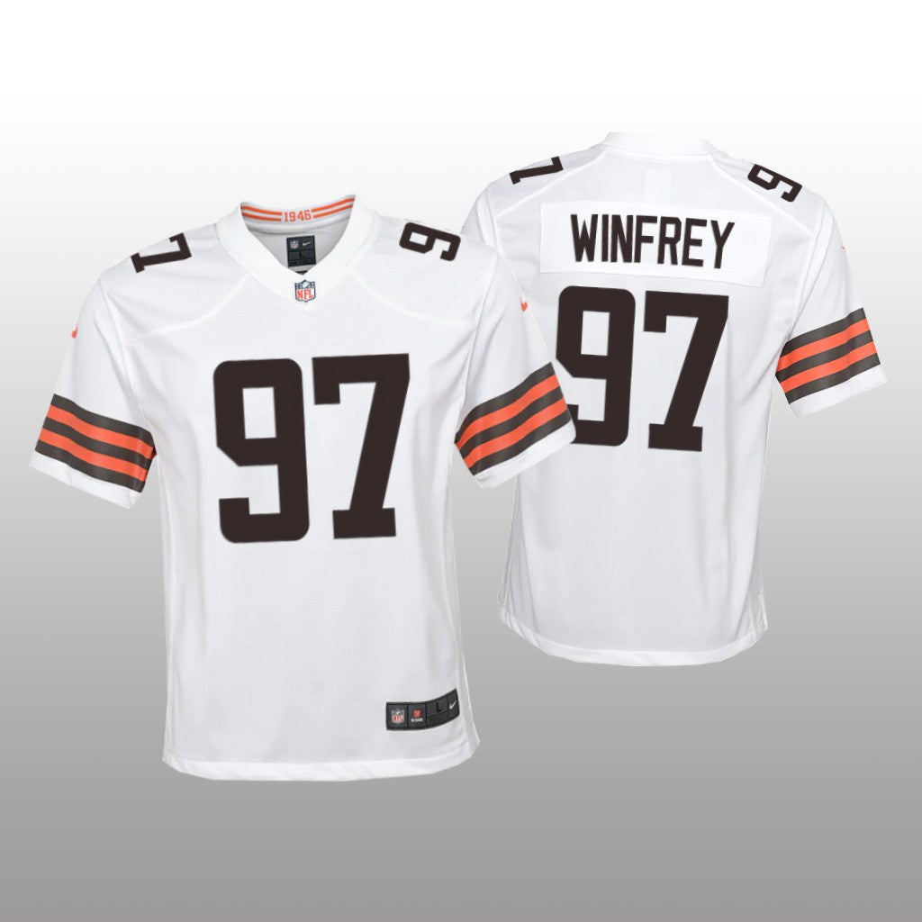 Cleveland Browns Perrion Winfrey White Jersey Game Youth
