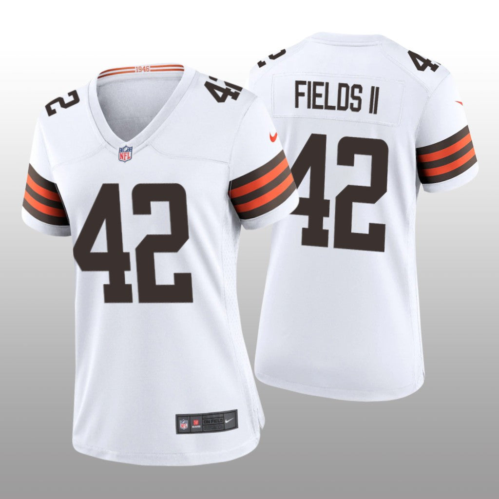 Cleveland Browns Tony Fields II White Jersey Game Women's