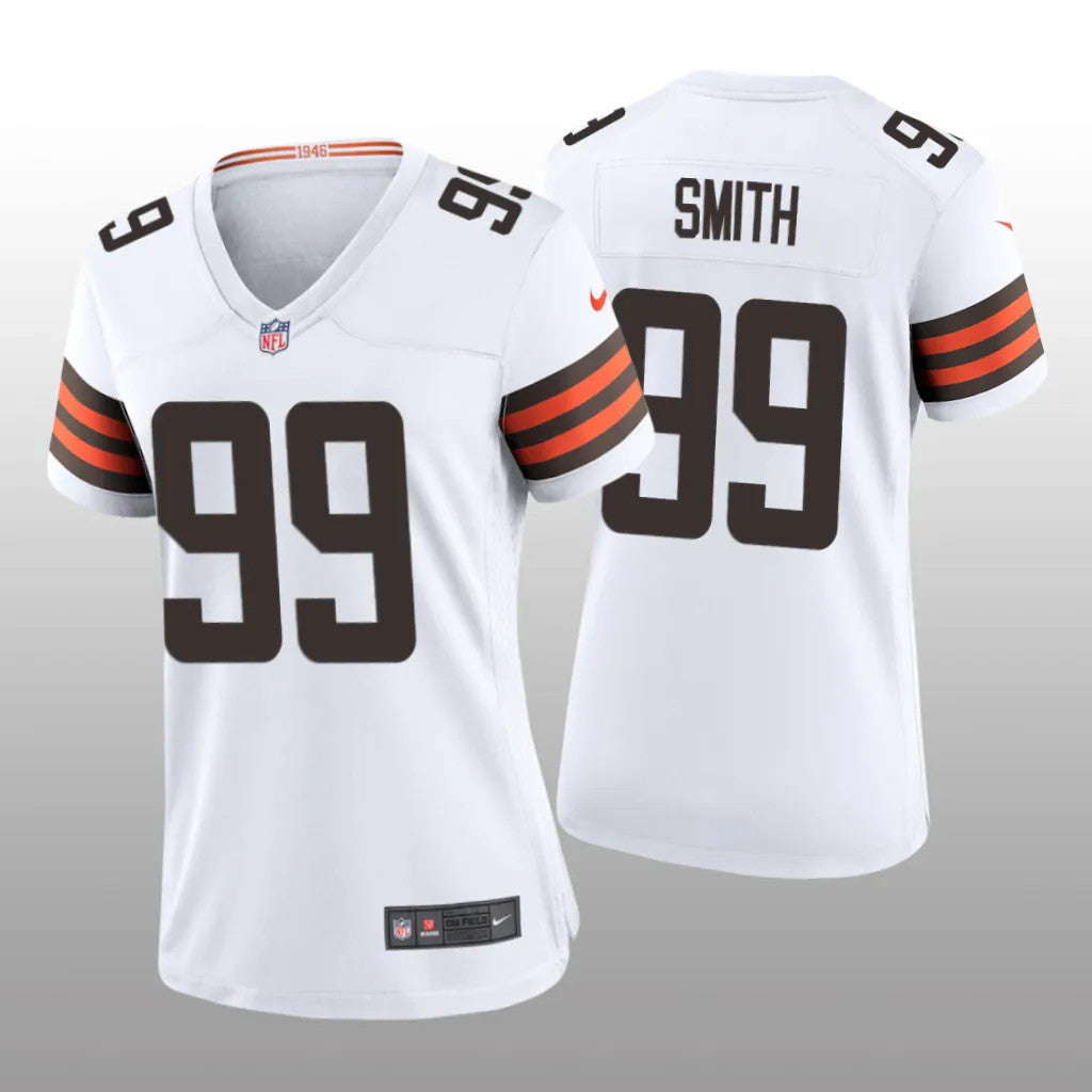 Cleveland Browns Za&'Darius Smith White Jersey Game Women's