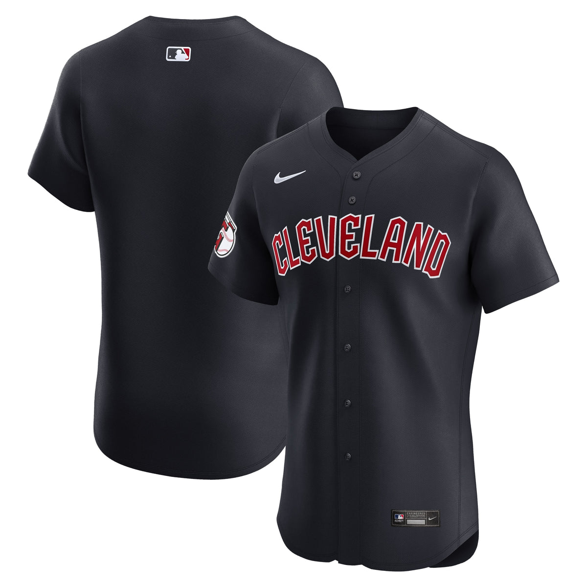 Cleveland Guardians Nike Alternate Vapor Premier Elite Patch Jersey Navy