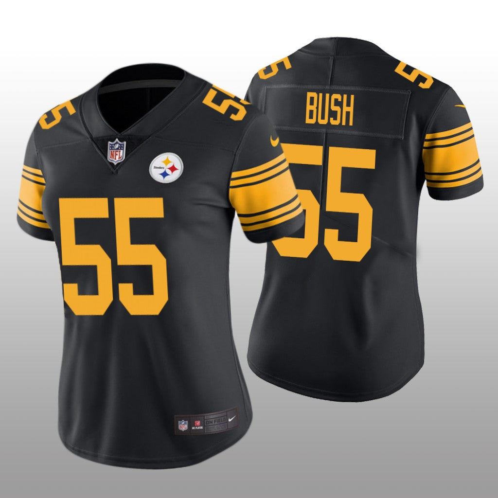 Color Rush Limited Devin Bush #55 Pittsburgh Steelers Black Jersey