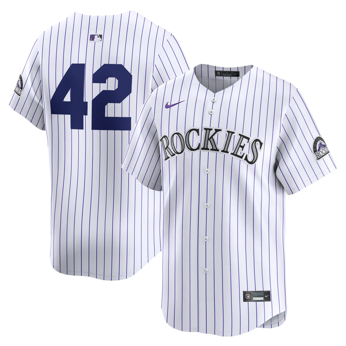 Colorado Rockies Nike 2024 Jackie Robinson Day Home Limited Jersey White