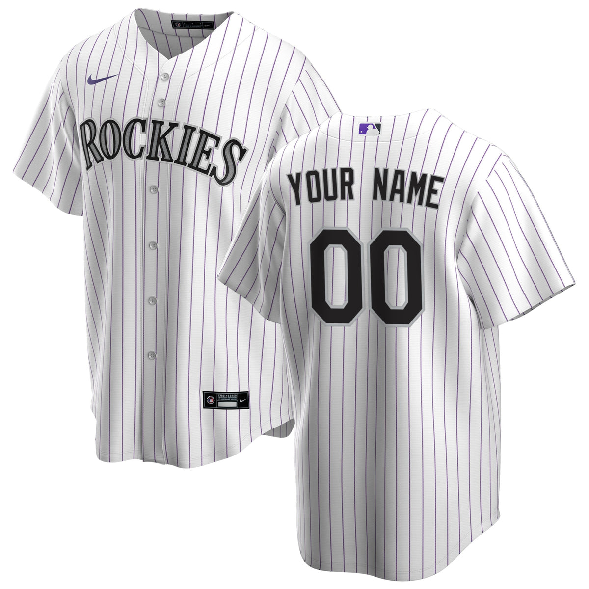 Colorado Rockies Nike Youth Home Replica Custom Jersey White