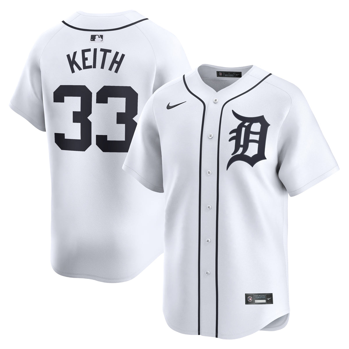 Colt Keith Detroit Tigers Nike Home Limited Player Jersey White