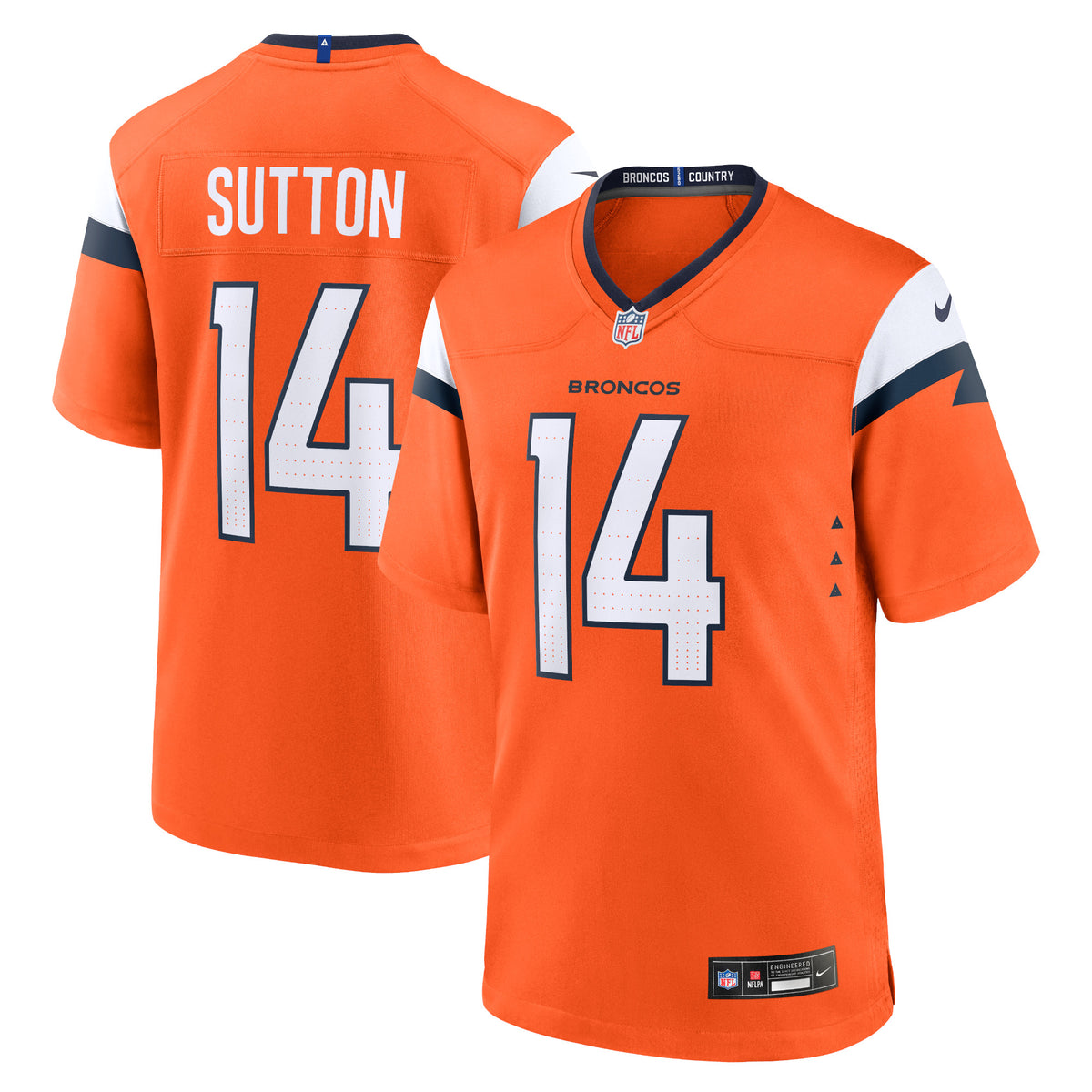 Courtland Sutton Denver Broncos Nike Mile High Collection Game Jersey Orange