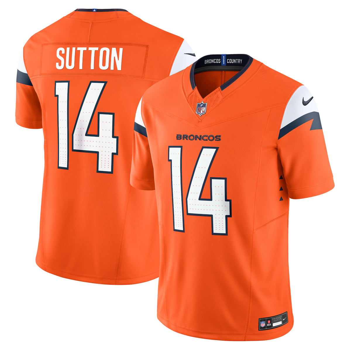 Courtland Sutton Denver Broncos Nike Mile High Collection Vapor F.U.S.E. Limited Jersey Orange