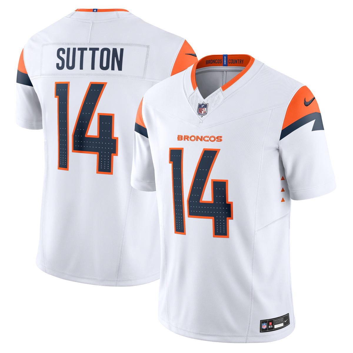 Courtland Sutton Denver Broncos Nike Mile High Collection Vapor F.U.S.E. Limited Jersey White