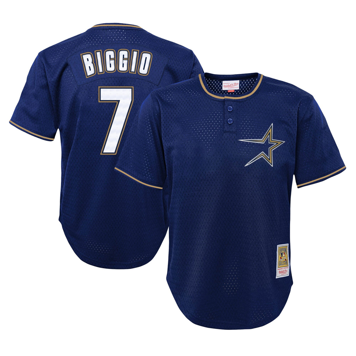 Craig Biggio Houston Astros Mitchell Ness Youth Cooperstown Collection Mesh Batting Practice Jersey Navy