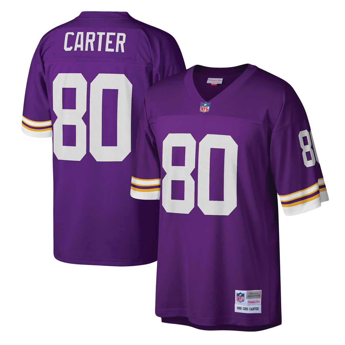 Cris Carter Minnesota Vikings Mitchell Ness Legacy Replica Jersey Purple